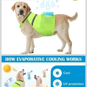 Neon Green Cooling Vest for Dogs